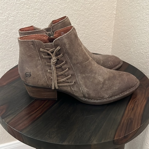 Born Women Brown Bootie with Faux Lace-Up Design - Picture 2 of 8